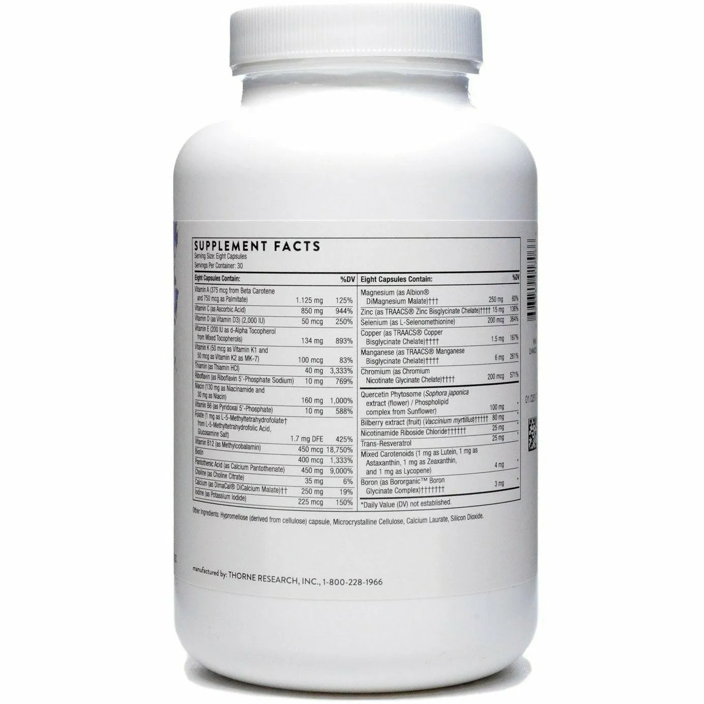 Advanced Nutrients 240 Capsules by Thorne Research