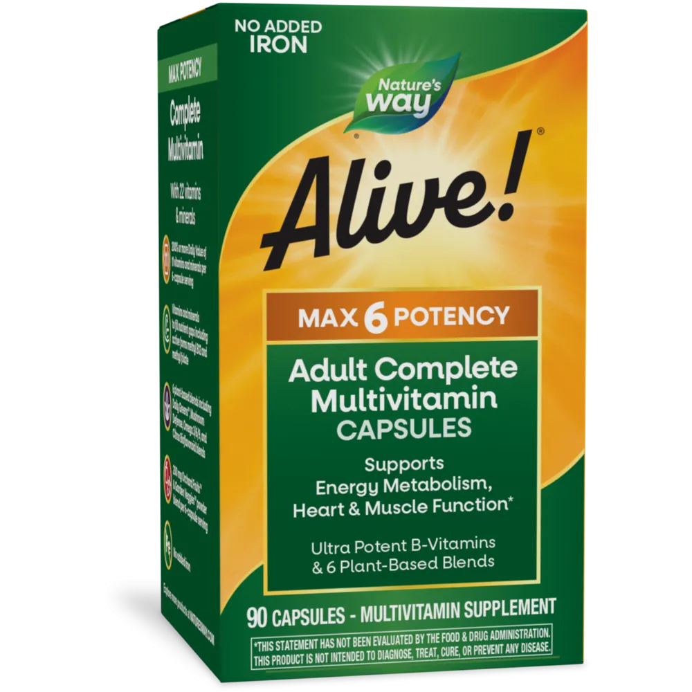 Alive! Max6 Daily Multi (no iron) 90 vcap by Nature's Way