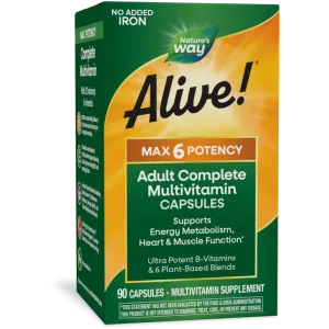 Alive! Max6 Daily Multi (no iron) 90 vcap by Nature's Way