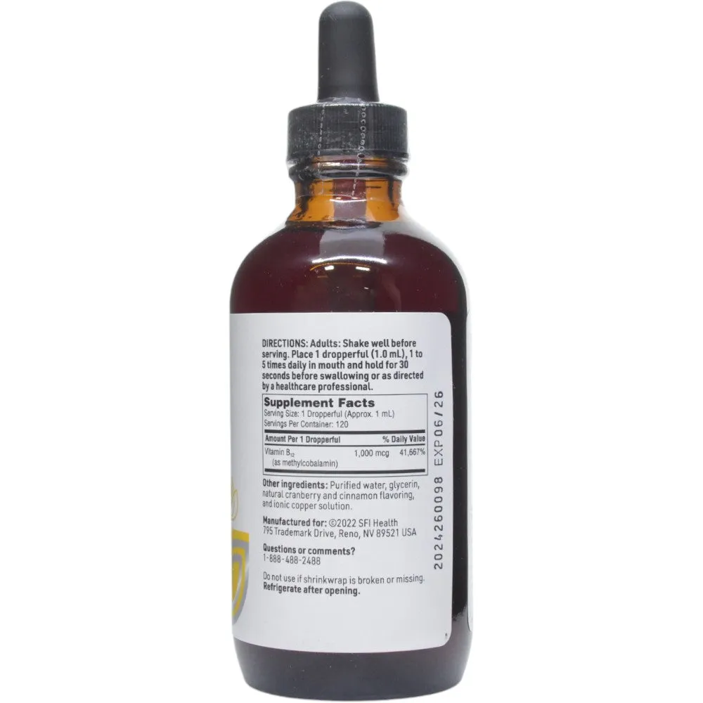 B12 Liquid (Methylcobalamin) 1 mg by Klaire Labs/SFI Health