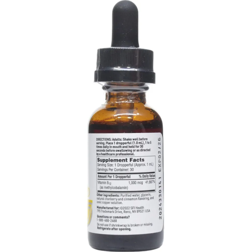 B12 Liquid (Methylcobalamin) 1 mg by Klaire Labs/SFI Health