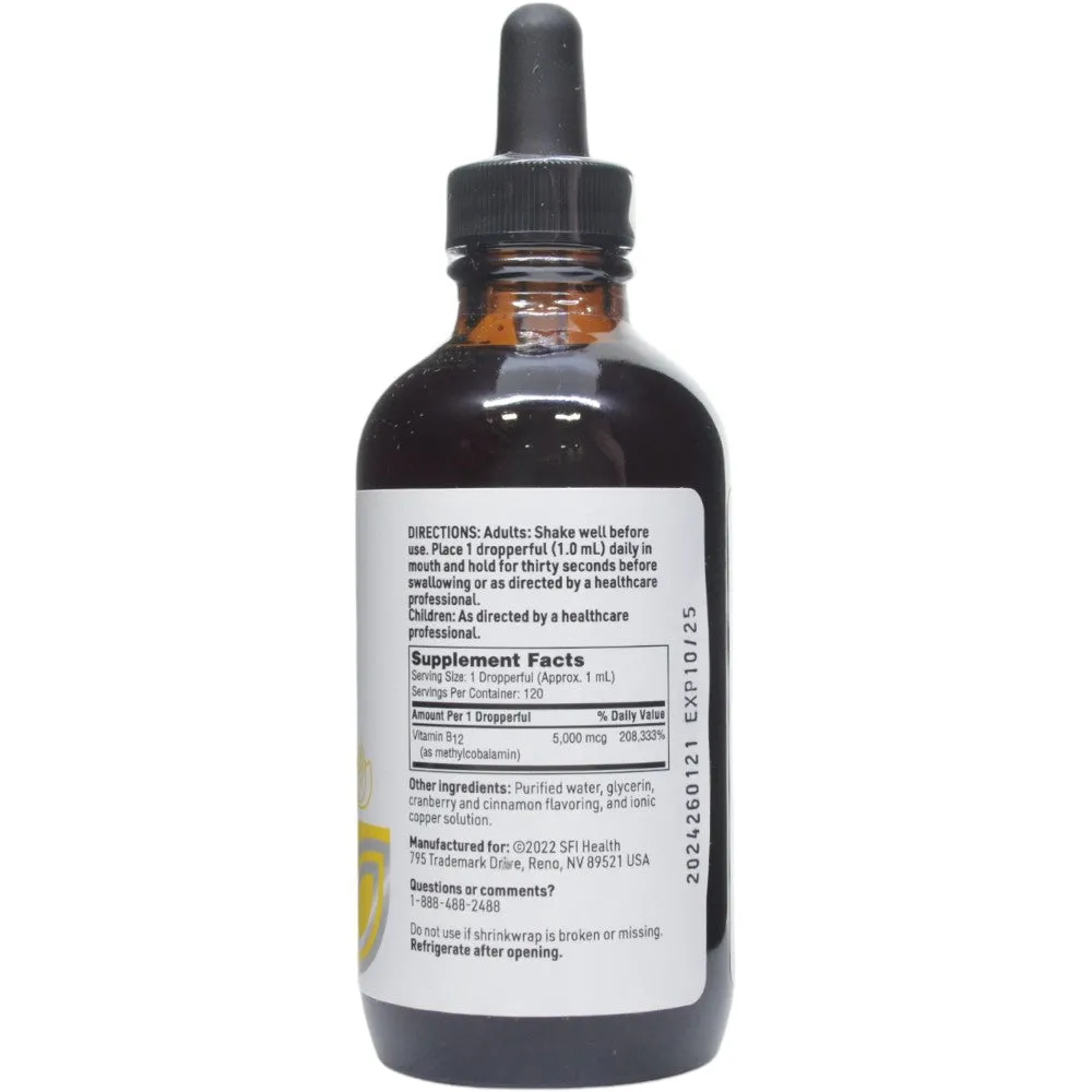 B12 Liquid (Methylcobalamin) 5 mg 4 oz by Klaire Labs/SFI Health