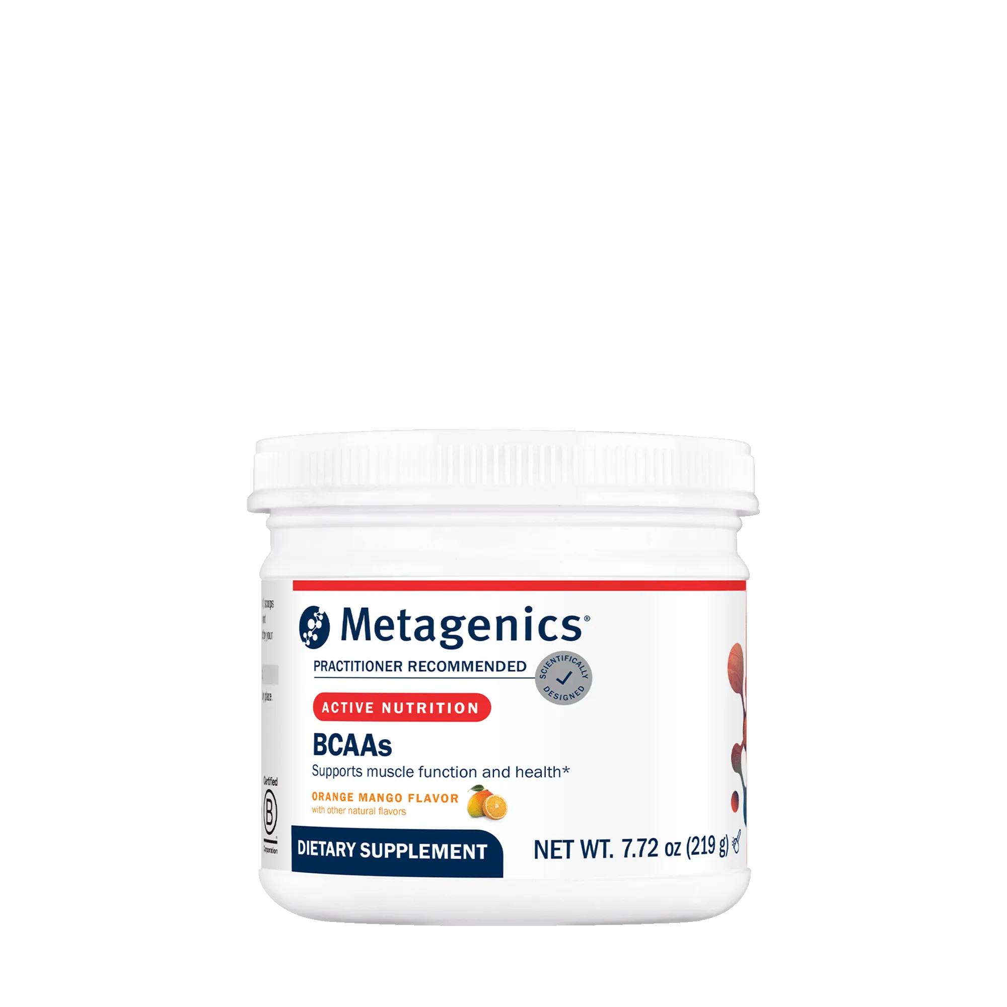 BCAAs Orange Mango 30 Servings by Metagenics