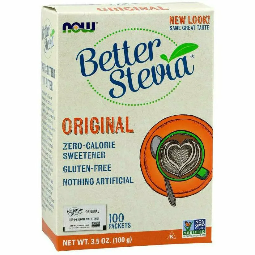 Better Stevia Packets 100 packets by Now