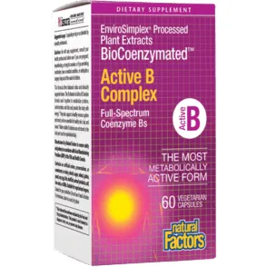 BioCoenzymated Active B Complex 60 caps by Natural Factors