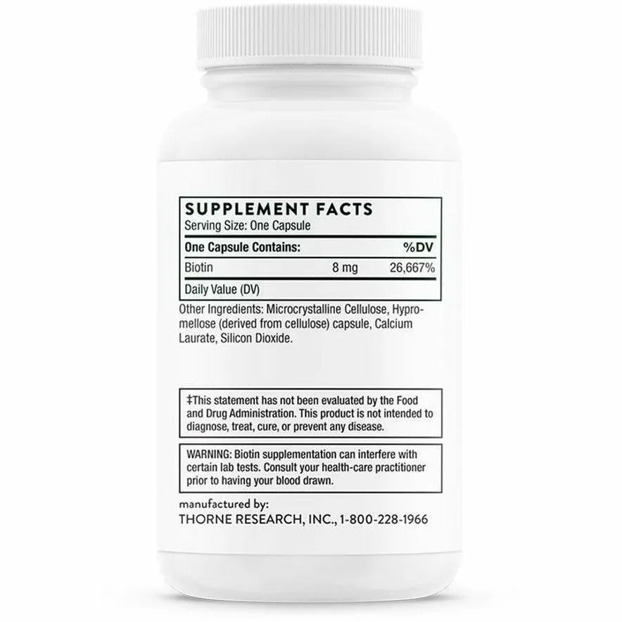 Biotin-8 (8000 mcg) 60 Capsules by Thorne Research