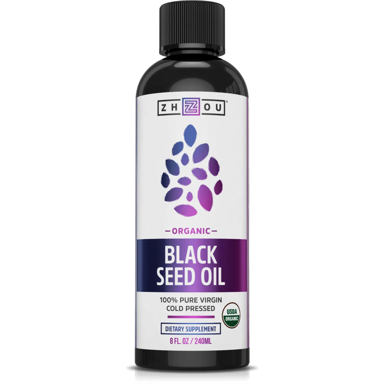 Black Seed Oil Organic 8 fl oz By ZHOU Nutrition