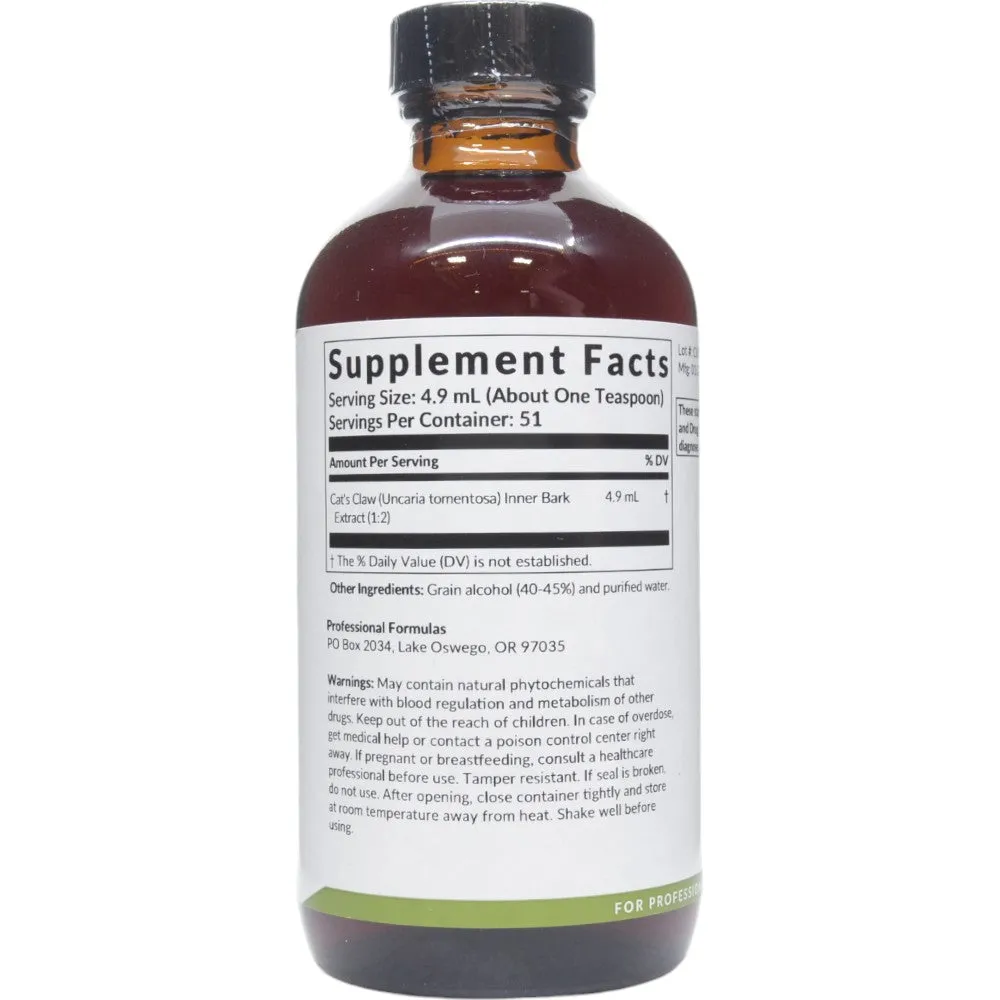 Cat's Claw (Uncaria tomentosa) 8.4 oz by Professional Formulas
