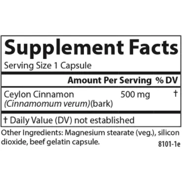 Ceylon Cinnamon 90 caps by Carlson Labs