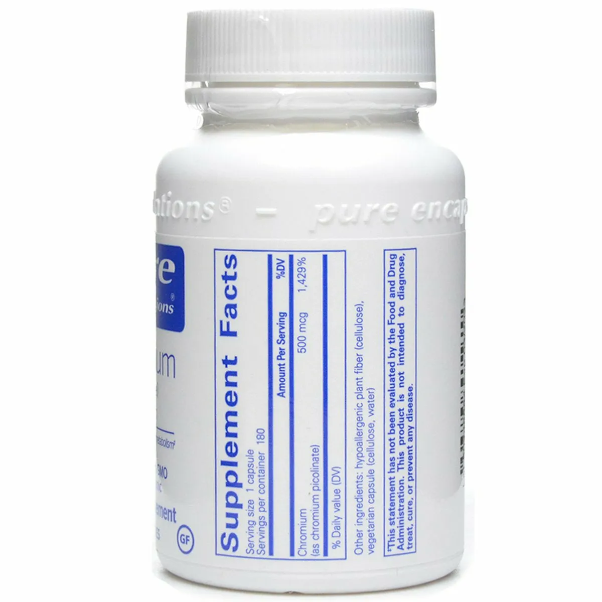 Chromium (picolinate) 500 mcg by Pure Encapsulations