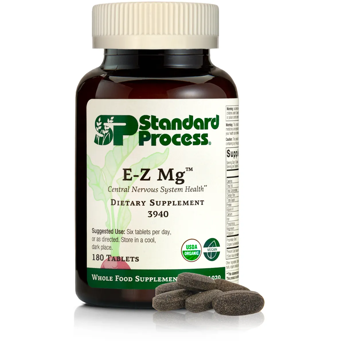 E-Z MG-Organic. 180 Tablets