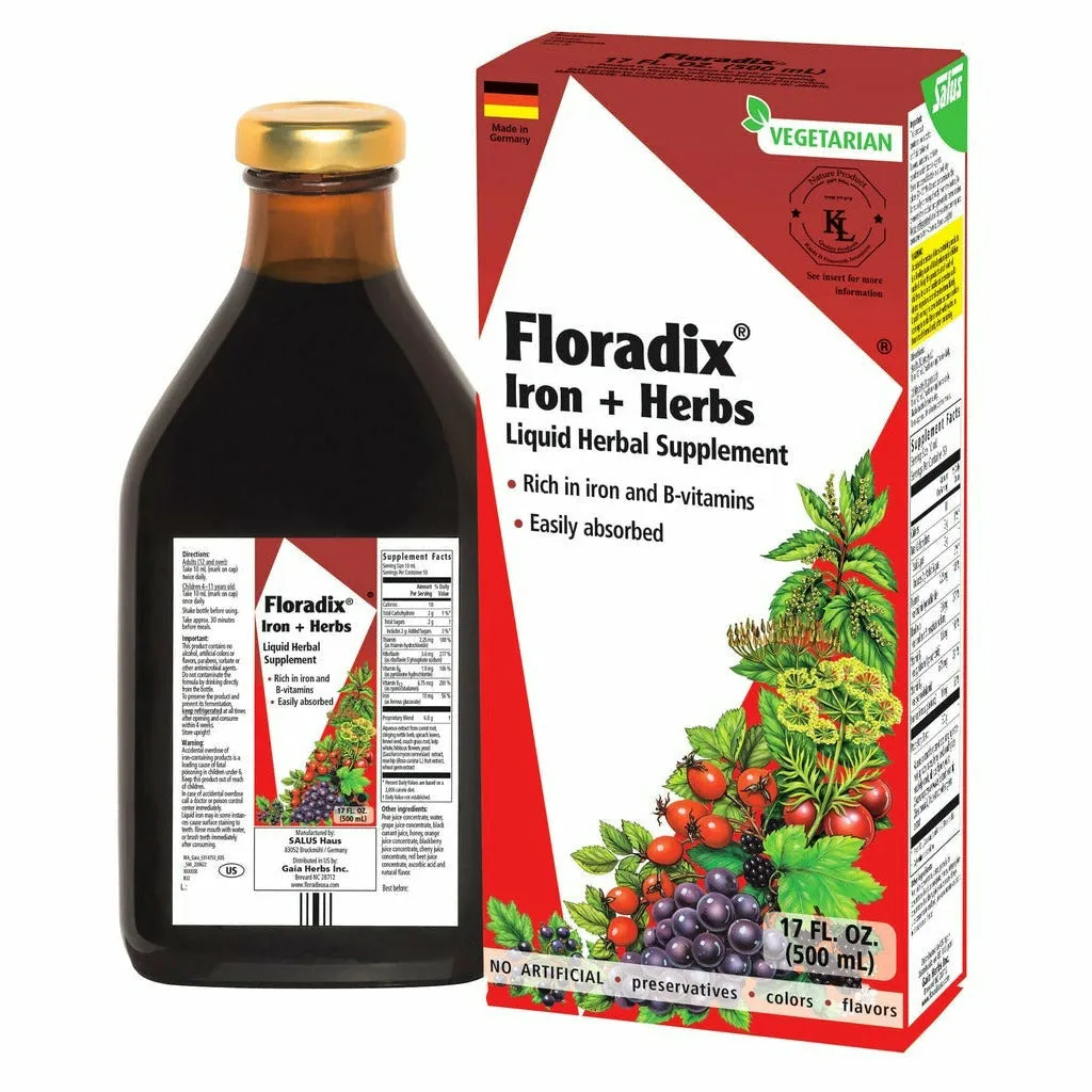 Floradix Iron & Herbs Liquid by Salus