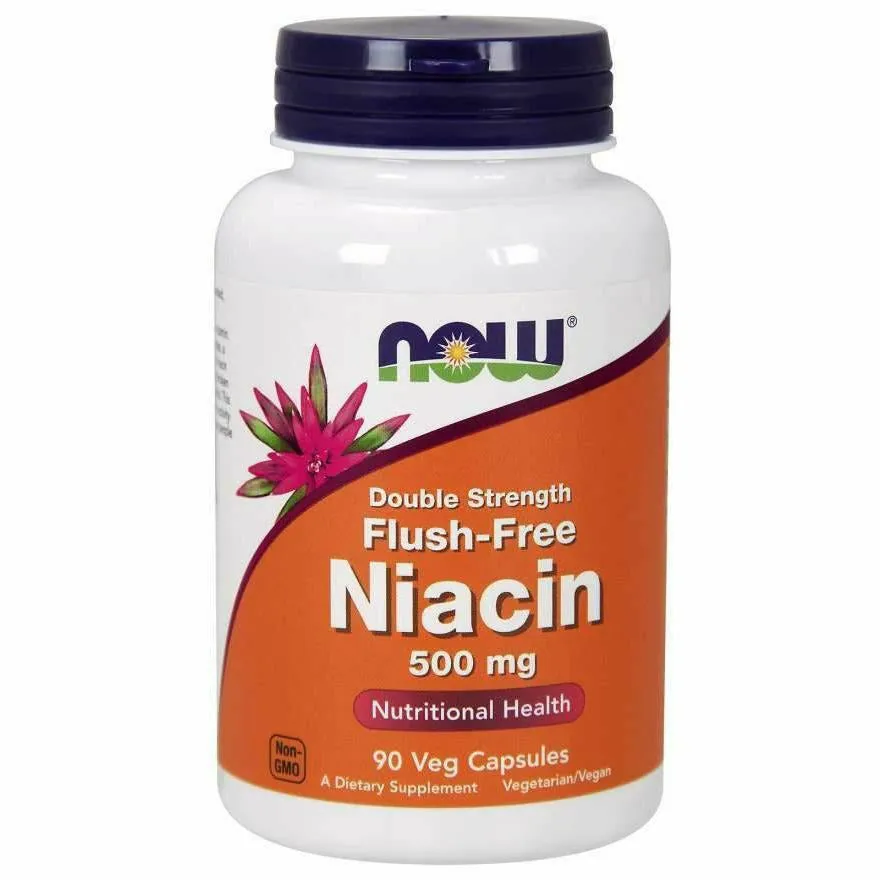 Flush Free Niacin 500 mg 90 vegcaps By NOW