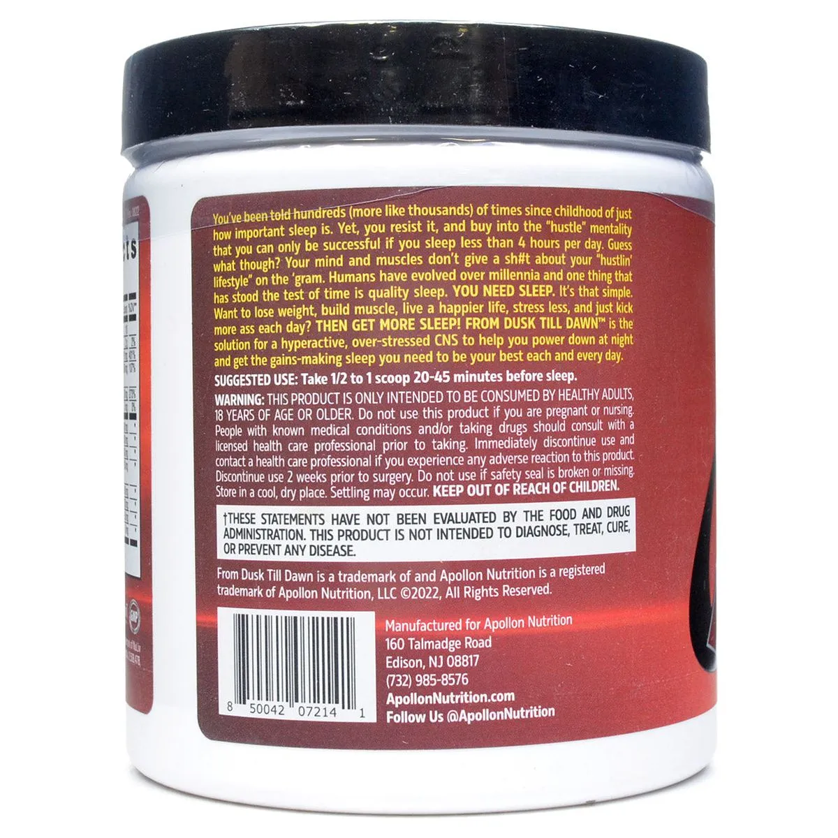 From Dusk Till Dawn Sleep Formulation by Apollon Nutrition