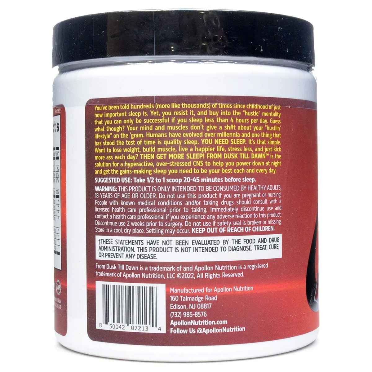 From Dusk Till Dawn Sleep Formulation by Apollon Nutrition
