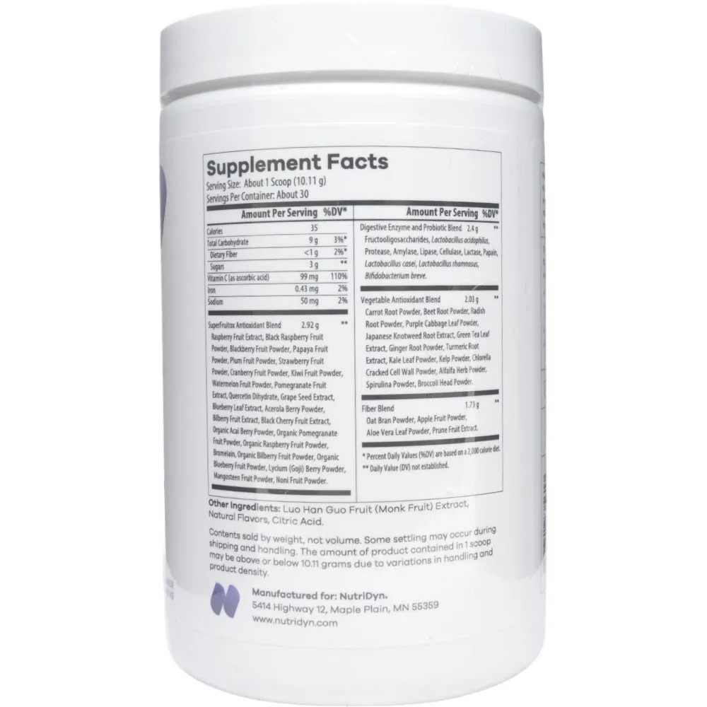 Fruits & Greens Blackberry Tangerine with Monk Fruit by Nutri-Dyn