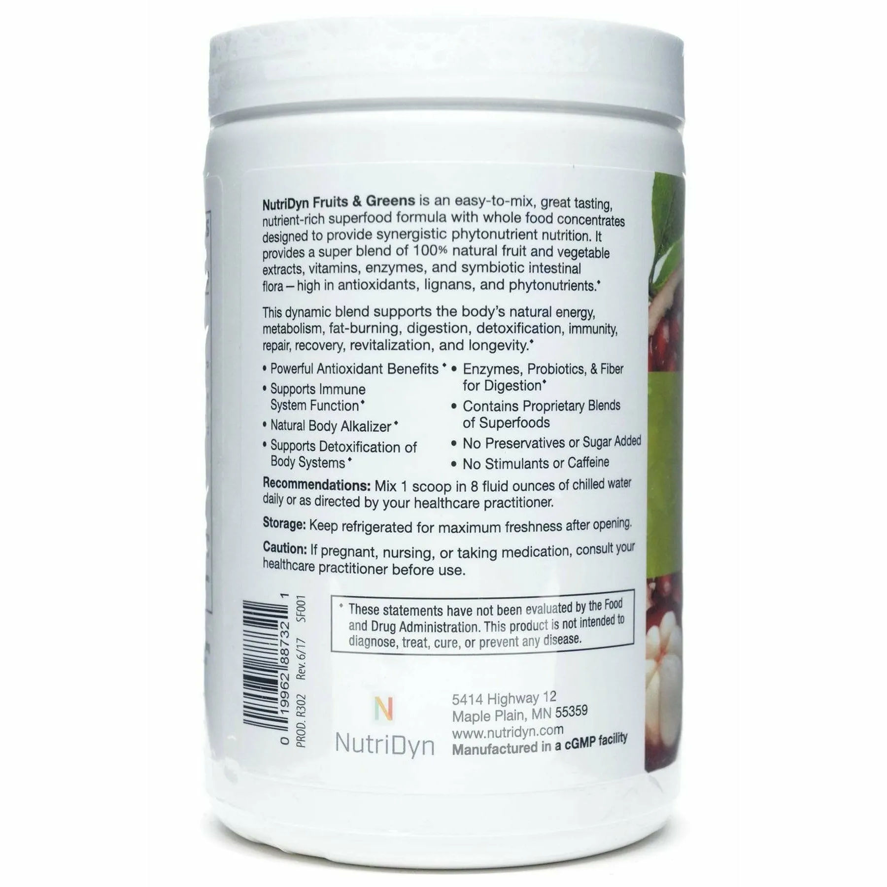 Fruits & Greens Green Tea Melon by Nutri-Dyn
