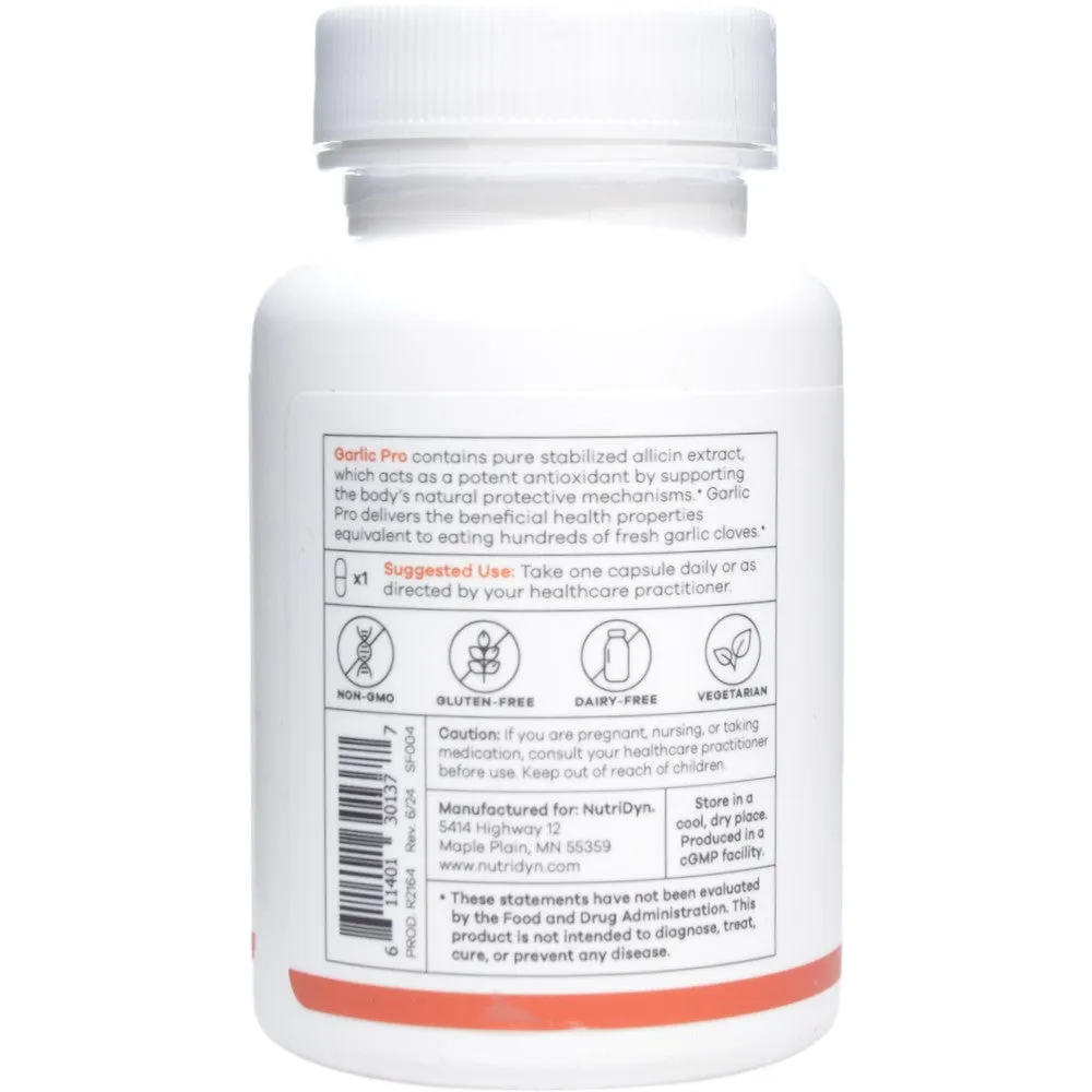 Garlic Pro 30 capsules by Nutri-Dyn