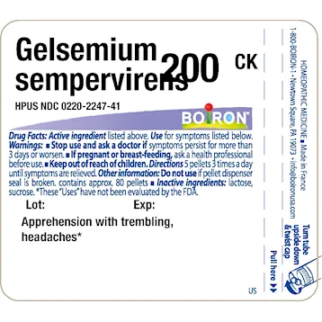 Gelsemium sempervirens 200CK 80 plts by Boiron