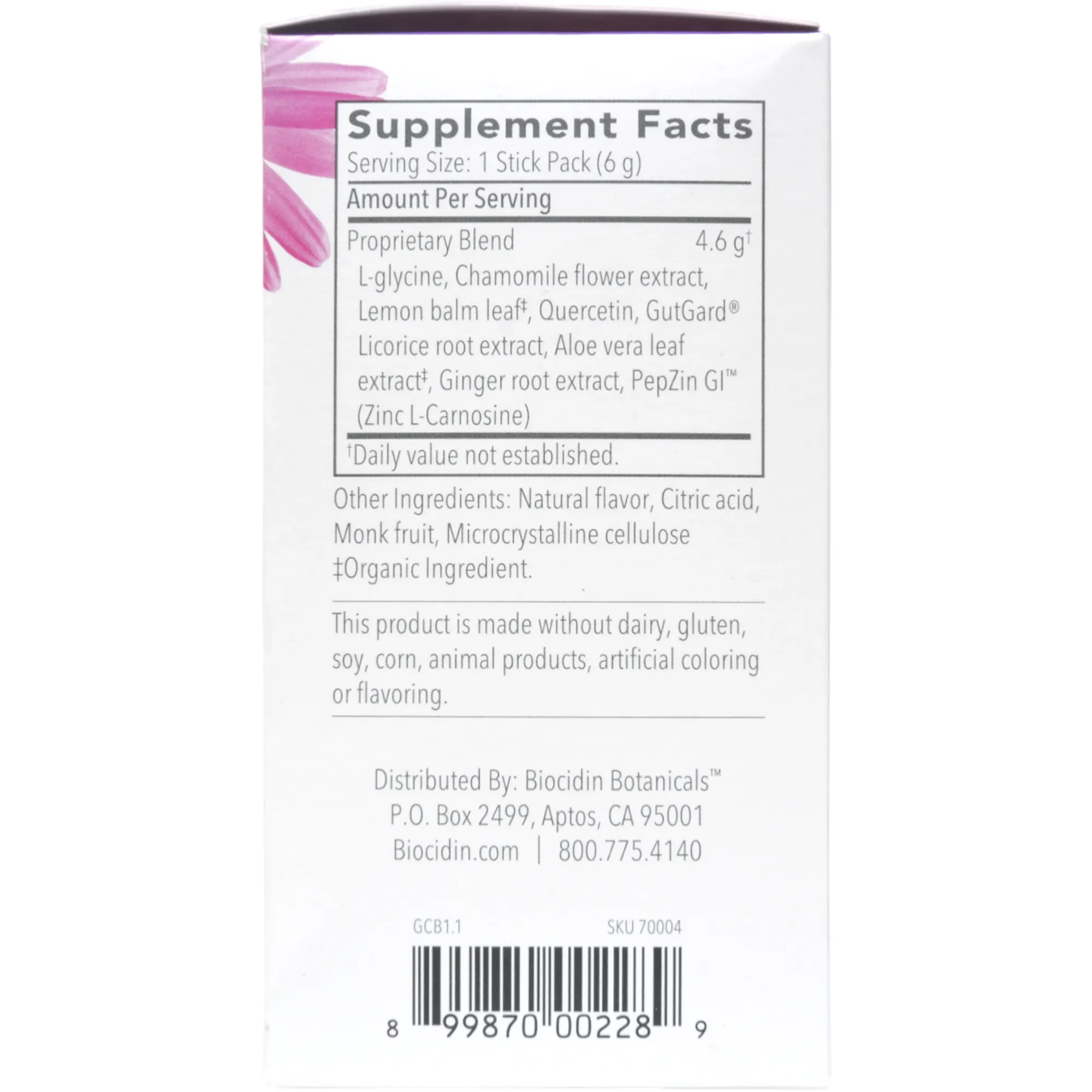 G.I. InnerCalm 30 stick packs by Biocidin Botanicals