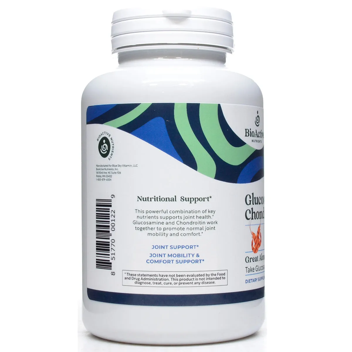 Glucosamine & Chondroitin 120 caps by BioActive Nutrients