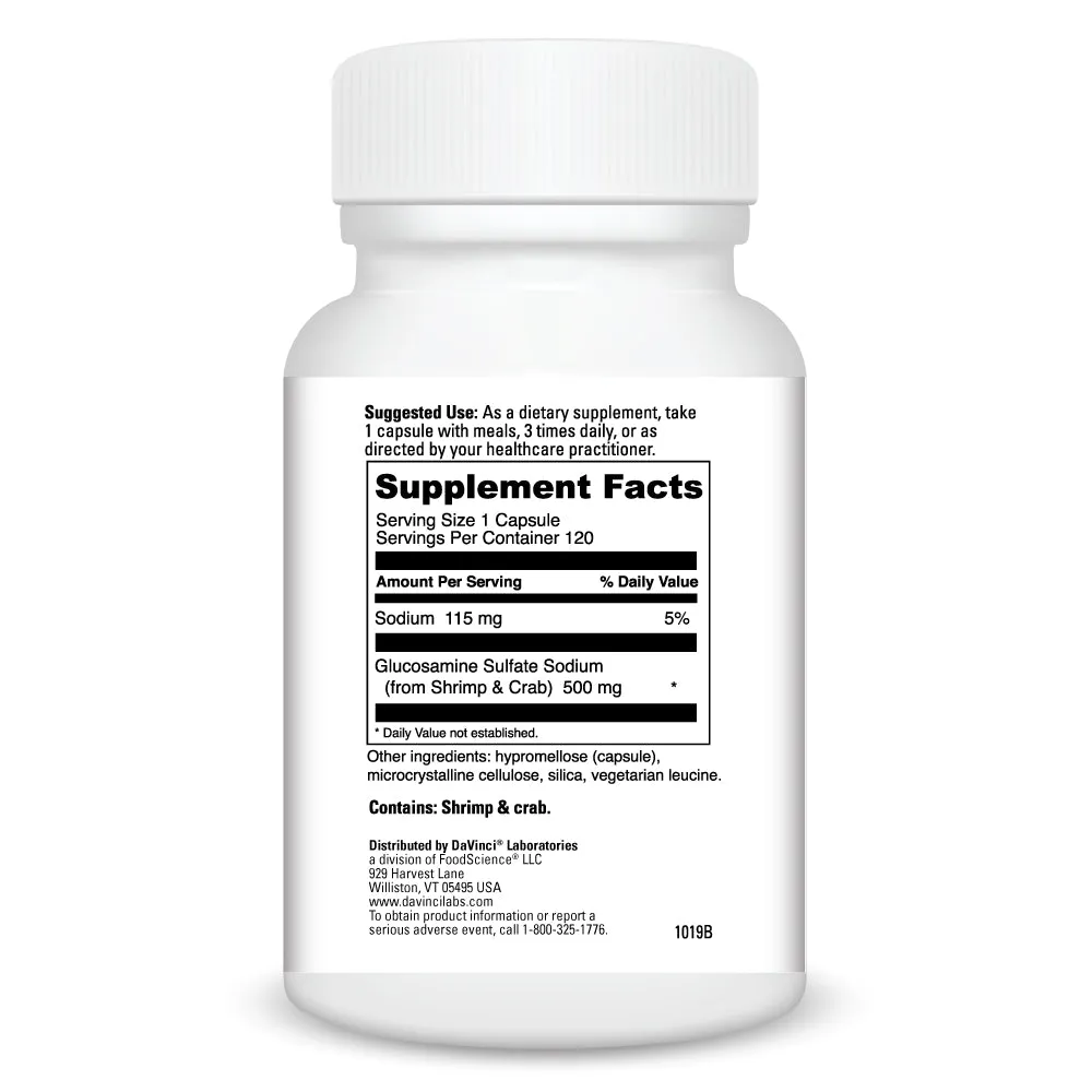 Glucosamine Sulfate 500 mg 120 caps by Davinci Labs