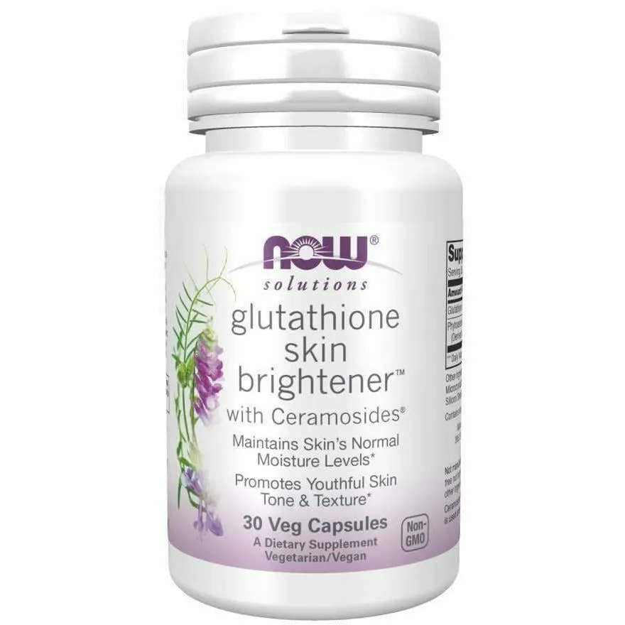 Glutathione Skin Brightener 30 vegcaps By Now