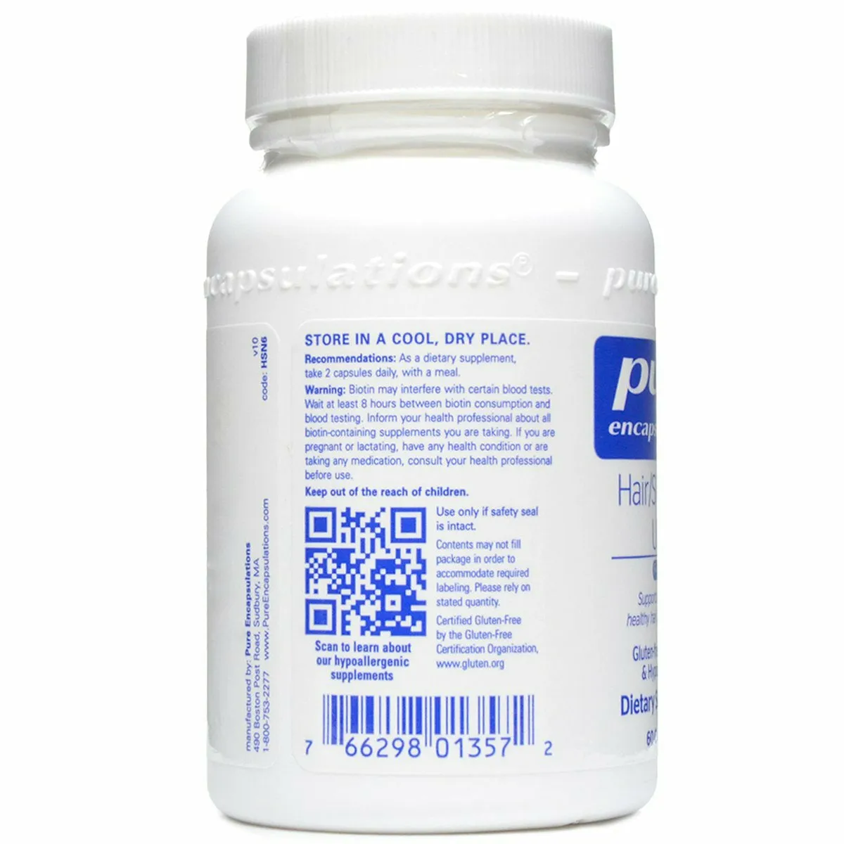 Hair/Skin/Nails Ultra 60 vcaps by Pure Encapsulations