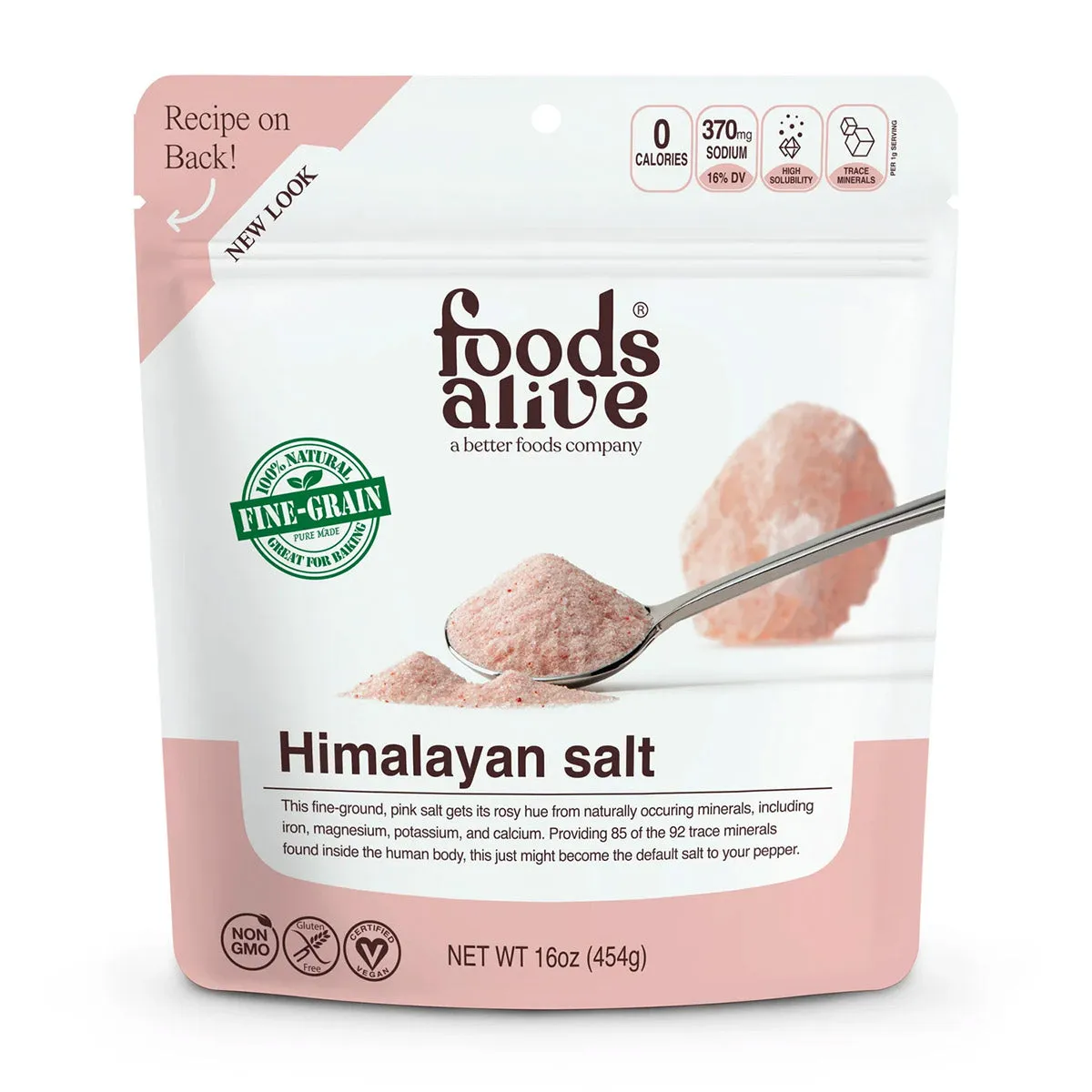 Himalayan Pink Salt 16 oz by Foods Alive