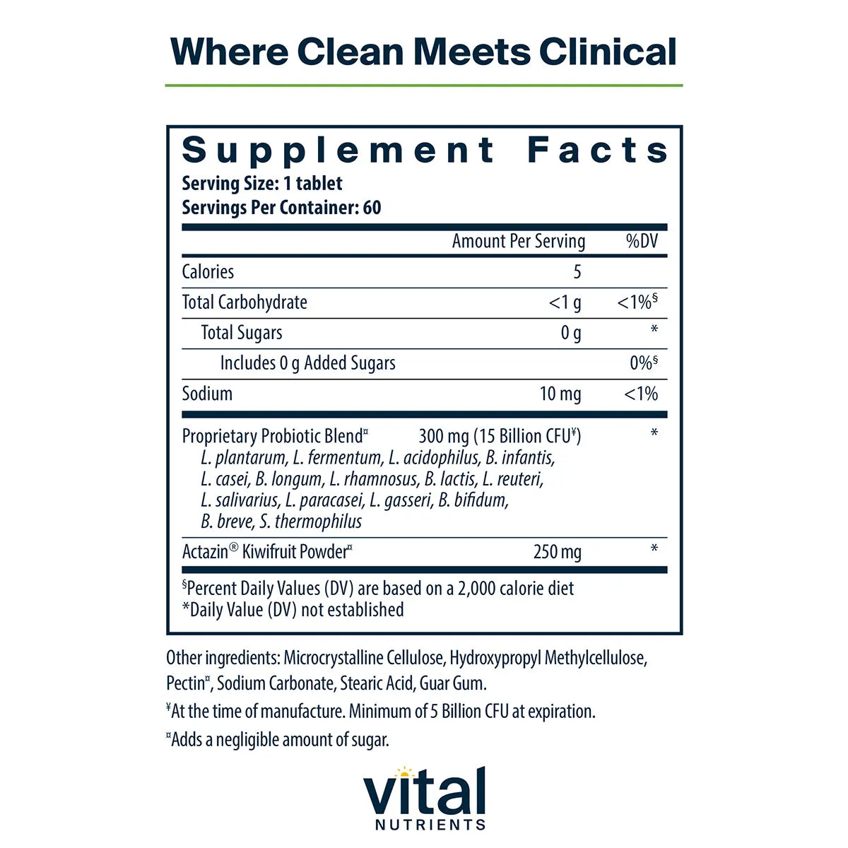 Hyperbiotics Pro-15 Advanced Probiotic 60 tabs by Vital Nutrients