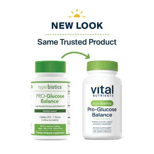 Hyperbiotics Pro-Glucose Balance Probiotic 60 tabs by Vital Nutrients