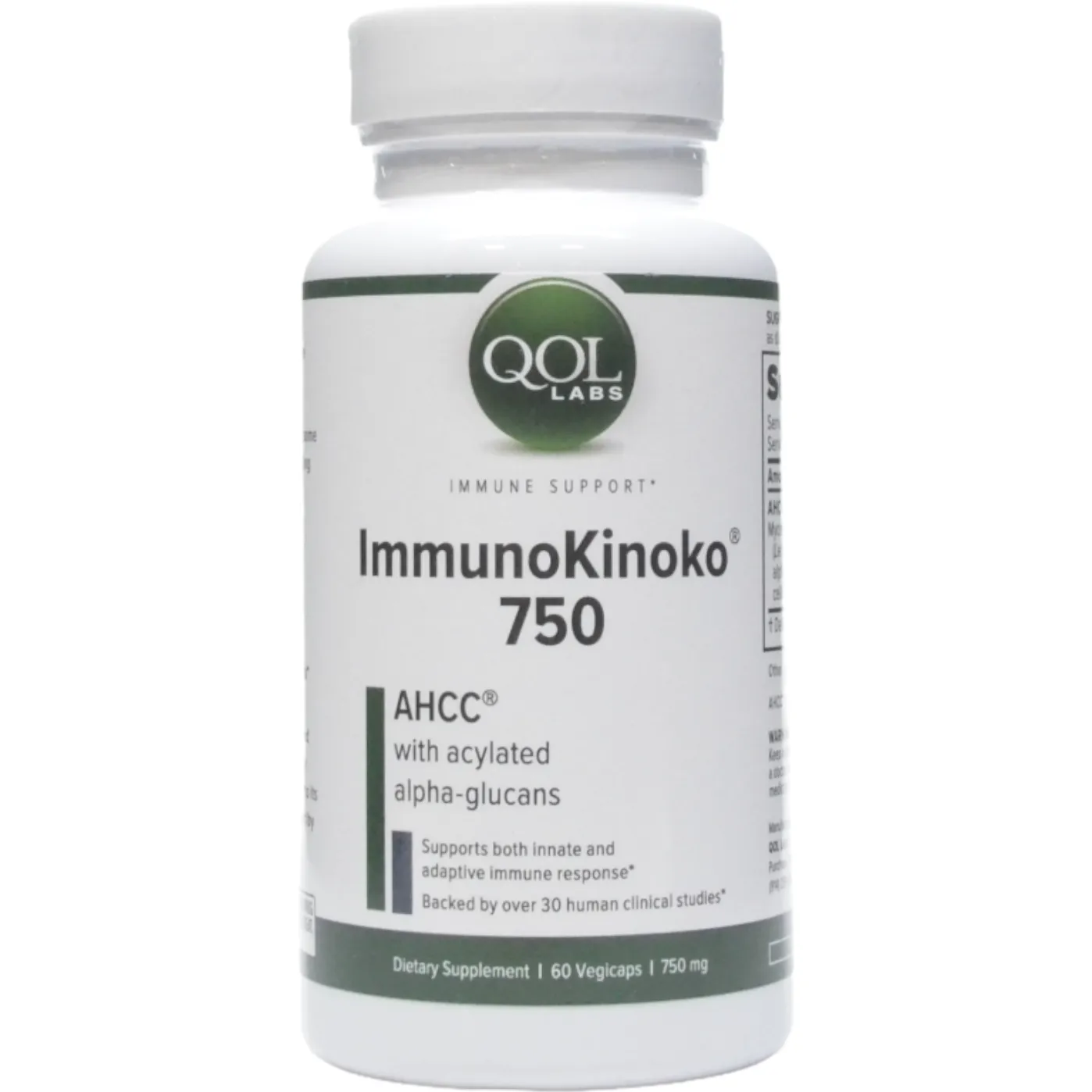 ImmunoKinoko AHCC 750 mg 60 vcaps by QOL Labs