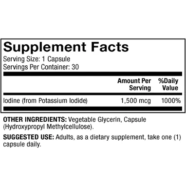 Iodine 1.500 mcg 30 caps by Dr. Mercola