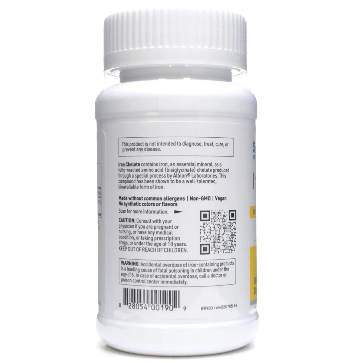 Iron Chelate 30 mg 100 caps By Klaire Labs/SFI Health