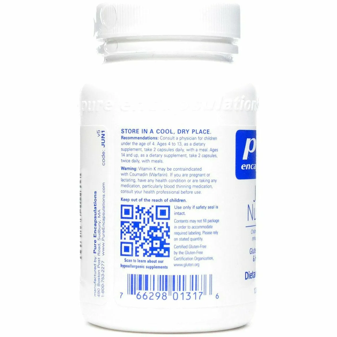 Junior Nutrients 120 caps by Pure Encapsulations