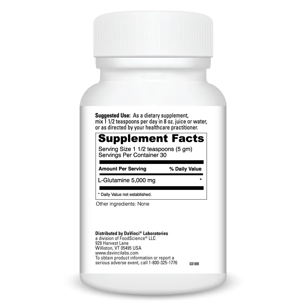 L-Glutamine Powder 5.29 oz by Davinci Labs