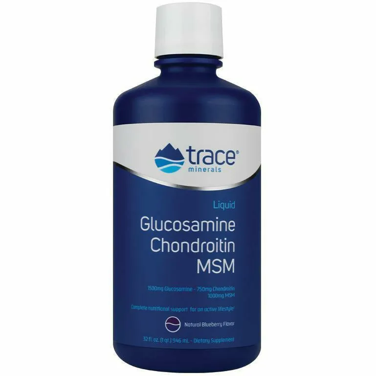 Liquid Glucosamine/Chon/MSM 32 fl oz by Trace Minerals Research