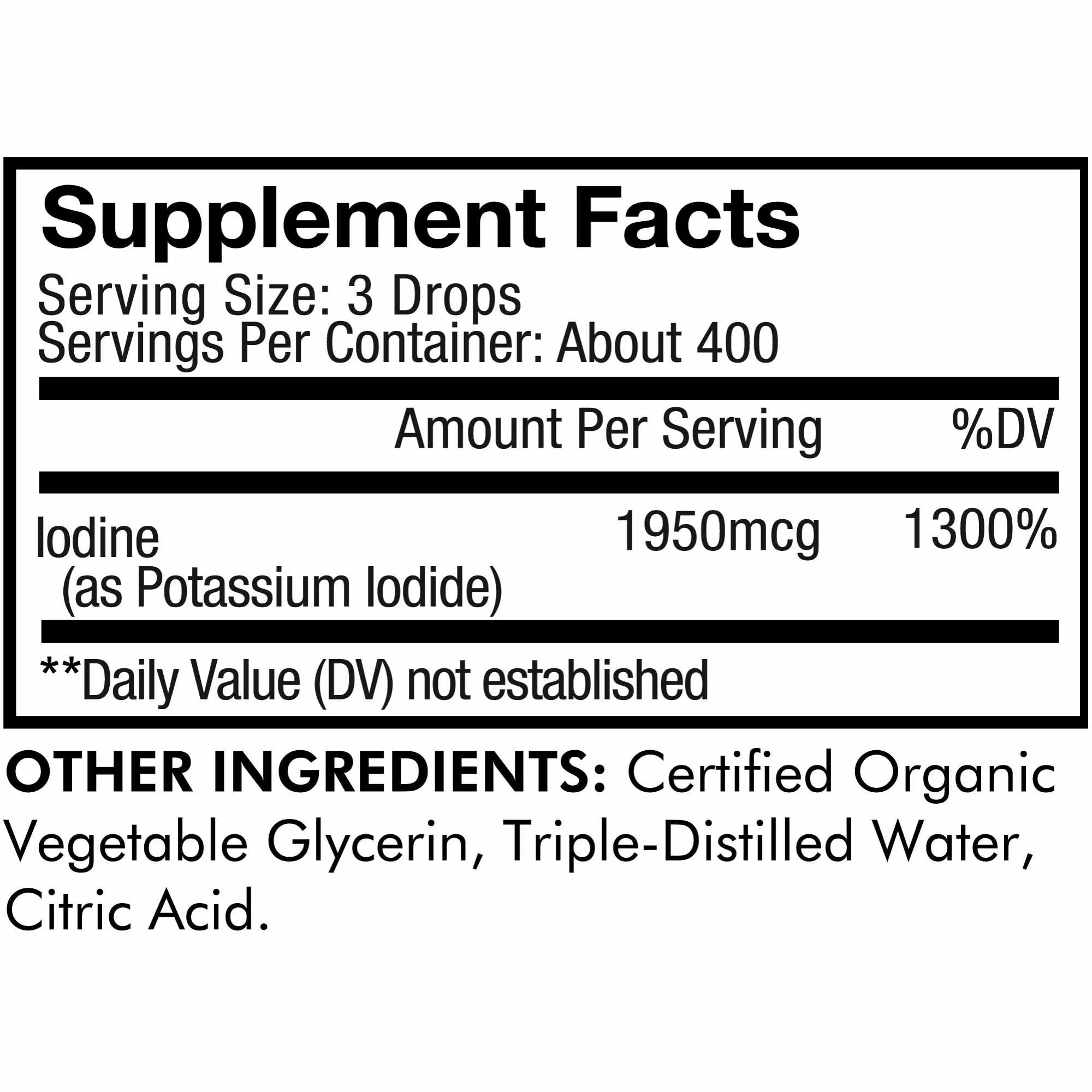 Liquid Iodine USDA Organic 2 fl oz by CodeAge