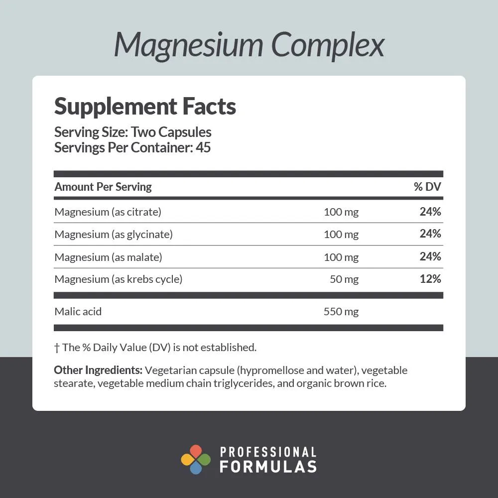 Magnesium Complex 90 caps by Professional Formulas