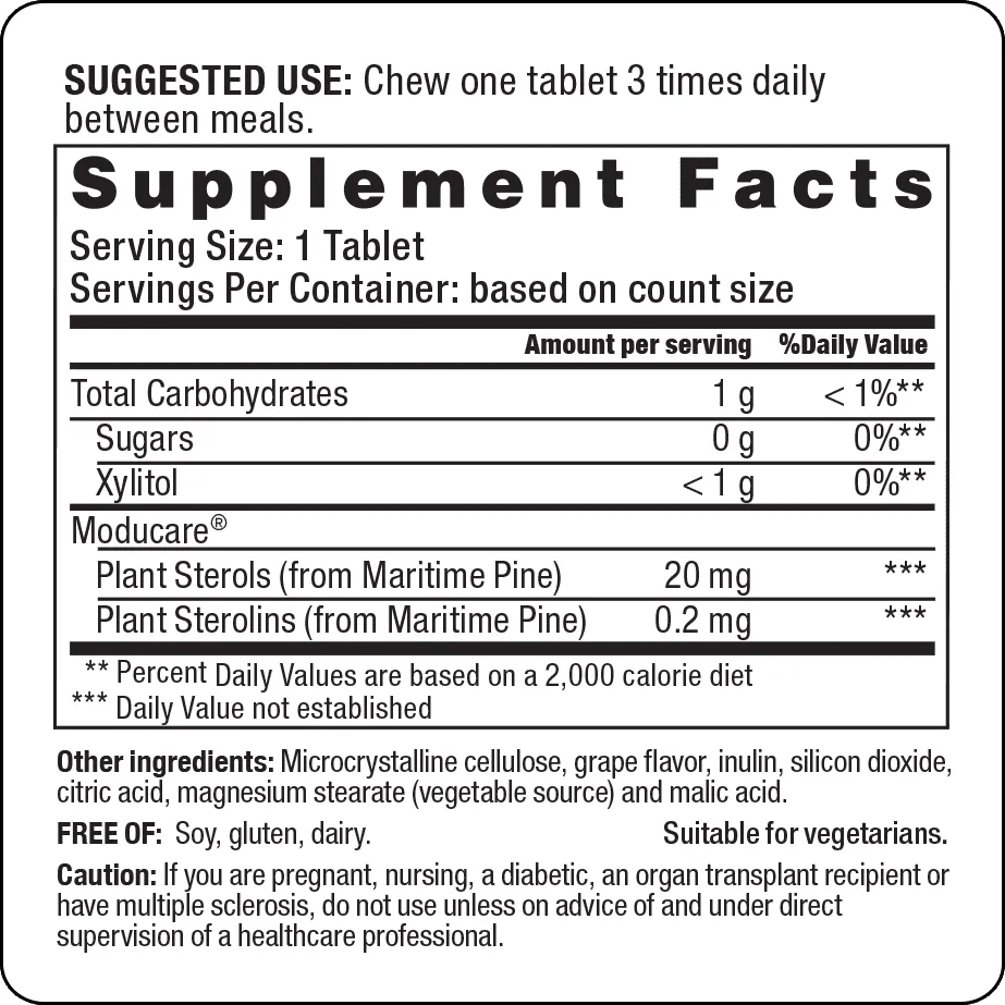 Moducare Grape 60 Chewable Tablets by Wakunaga