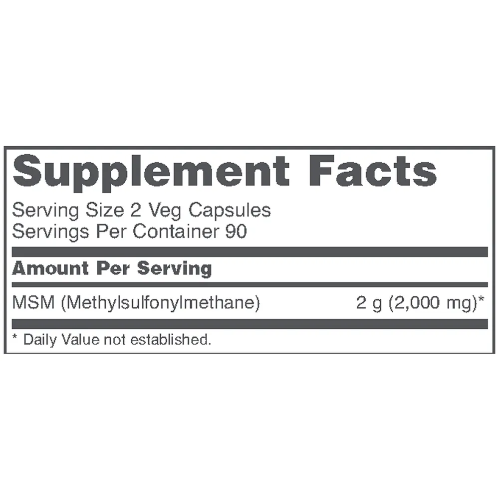 MSM 1000 mg 180 caps by Protocol For Life Balance