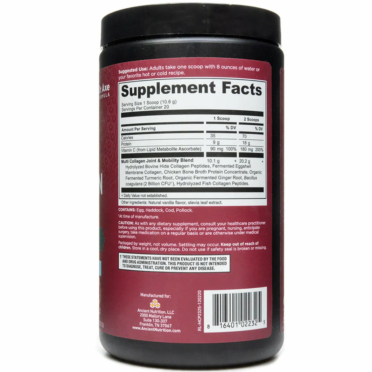Multi Collagen Protein Joint & Mobility Vanilla 20 serv By Ancient Nutrition