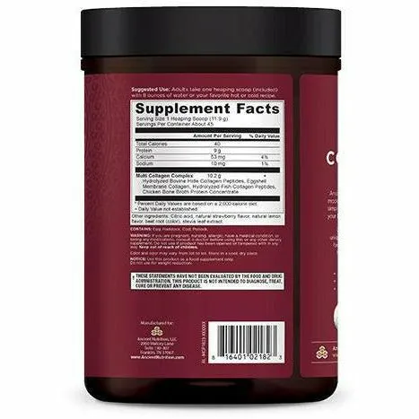 Multi Collagen Protein Straw-Lem 45 serv By Ancient Nutrition