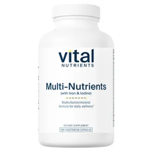 Multi-Nutrients w/Iron & Iodine 180 caps by Vital Nutrients