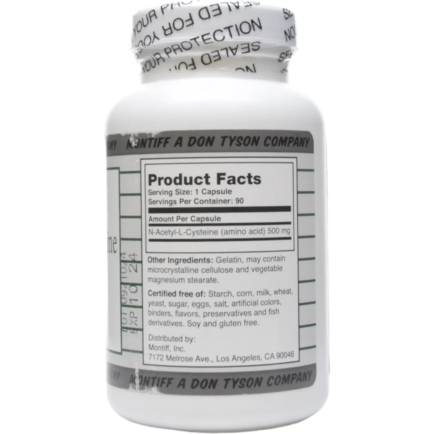 N-Acetyl-L-Cysteine 500 mg 90 caps by Montiff