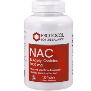 NAC 1.000mg 120 tabs by Protocol For Life Balance