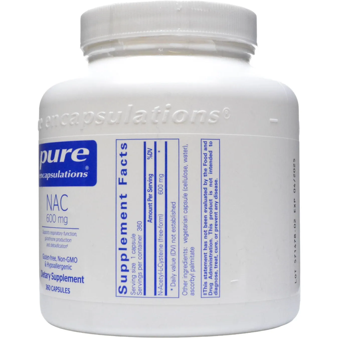 NAC 600 mg by Pure Encapsulations