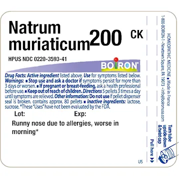 Natrum muriaticum 200CK 80 plts by Boiron