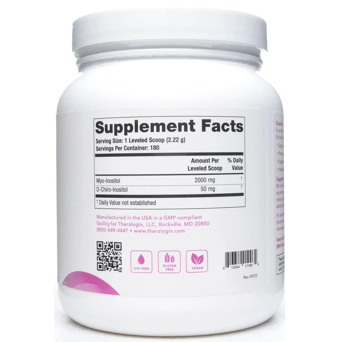 Ovasitol Inositol Powder 400 g by Theralogix