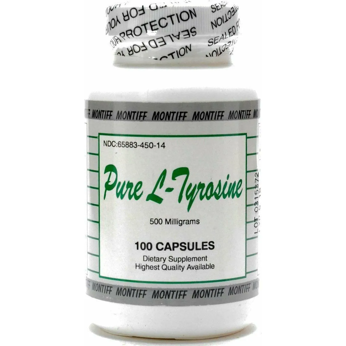 Pure L-Tyrosine 500 mg 100 caps by Montiff